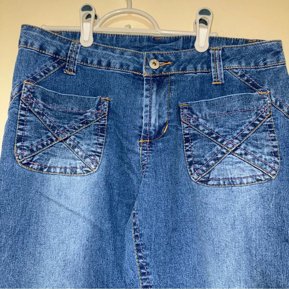 Women’s 725 Original Y2K Cropped Ankle Low Rise Oink Stitch Denim Jeans Size: 13 - Picture 4 of 16